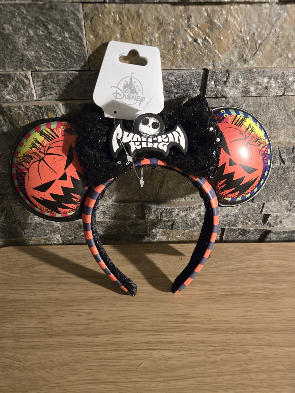 Seasonal Disney Pumkin King Nightmare Before Christmas Halloween Ears - NWT